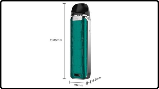 Dimensions du pod Luxe Q par Vaporesso