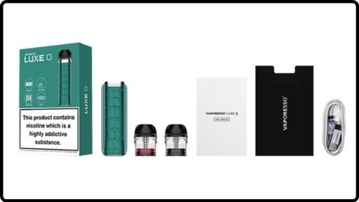 Contenu de la boîte du pod Luxe Q par Vaporesso