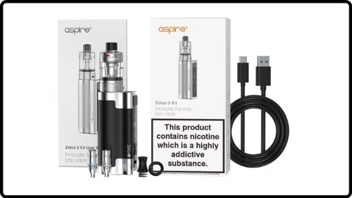 Le contenu du pack du kit Zelos 3 par Aspire